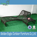 Sentetik modèn koube Rattan Outdoor Lounge Prezidan an